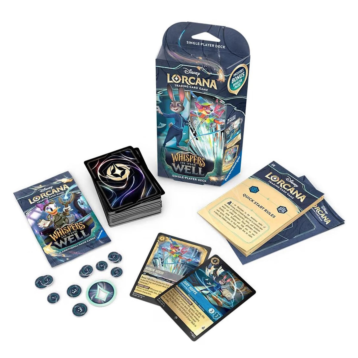 Disney Lorcana TCG: Whispers in the Well Starter Deck - Sapphire & Steel Card Game Ravensburger