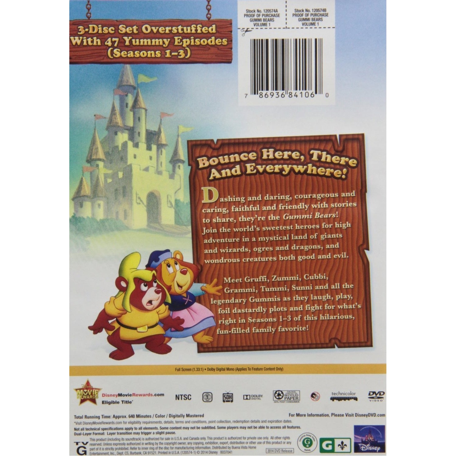 Disney's Adventures Of The Gummi Bears - Seasons 1-3 [DVD] DVD Box Set / Series Disney   