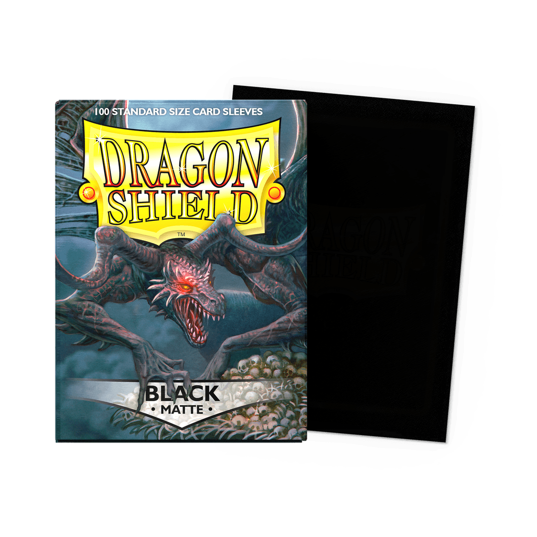 Dragon Shield Sleeves: Matte Black - 100 Standard Size Sleeves Card Game Dragon Shield   