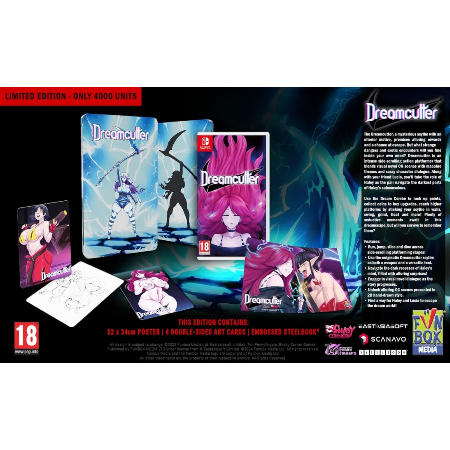 Dreamcutter Limited Special Edition - Collector Steelbook Included [Nintendo Switch] Nintendo Switch Video Game Funbox Media