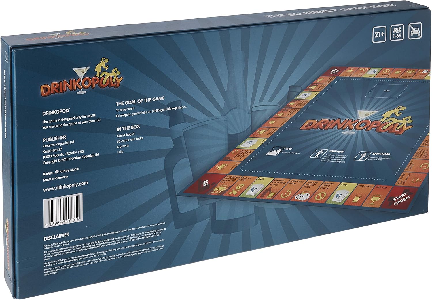 Drinkopoly [Board Game, 1 - 69 Players] Board Game Drinkolopy