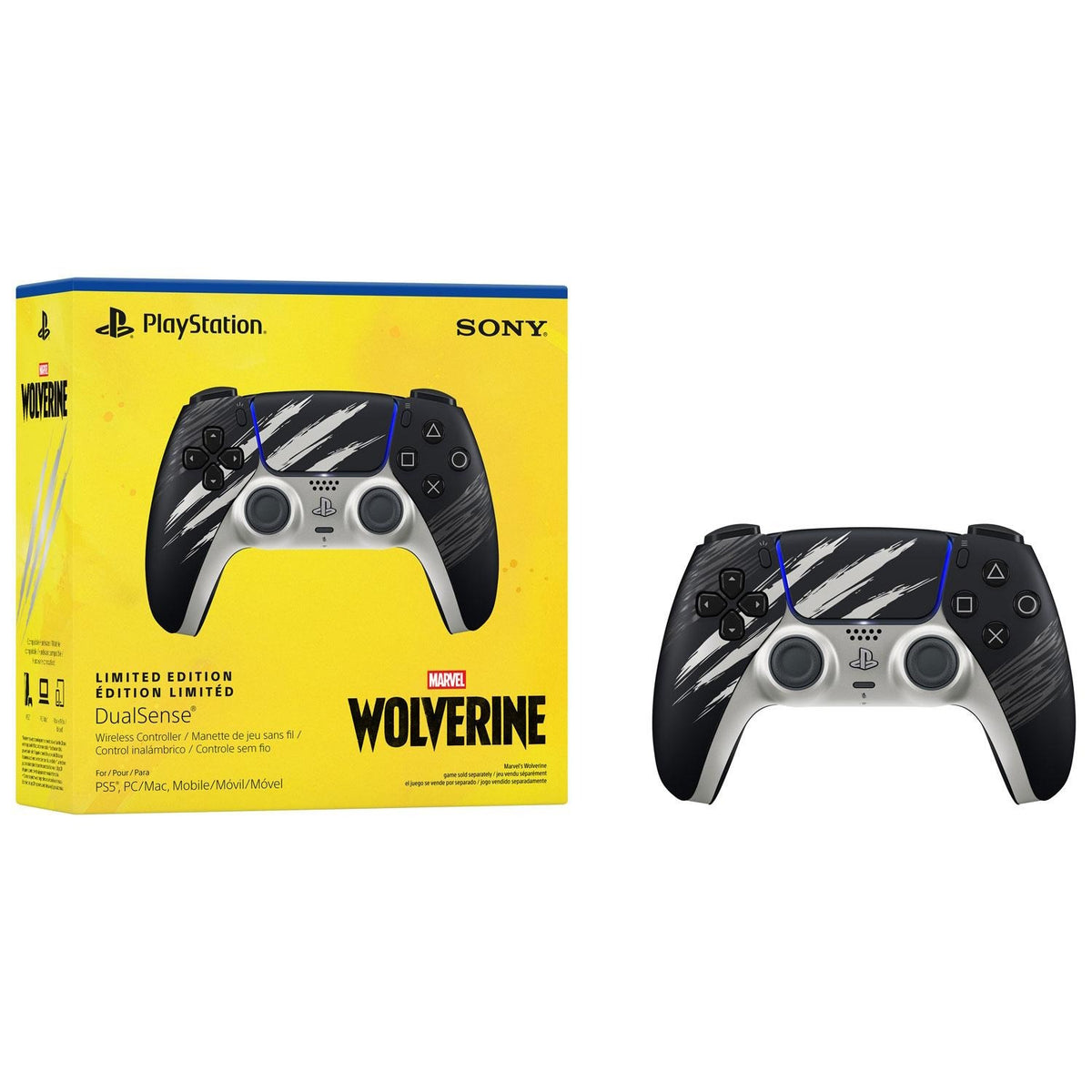 DualSense Wireless Controller: Marvel’s Wolverine - Adamantium Limited Edition [Playstation 5 Accessory] Playstation 5 Accessory Sony