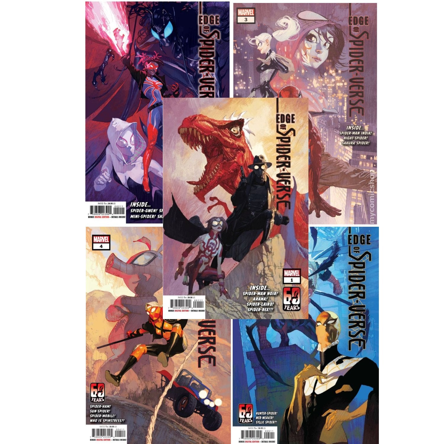 Edge Of Spider-Verse: #1-5 [Josemaria Casanovas CVR A Set] 2022 Comics Marvel Comics