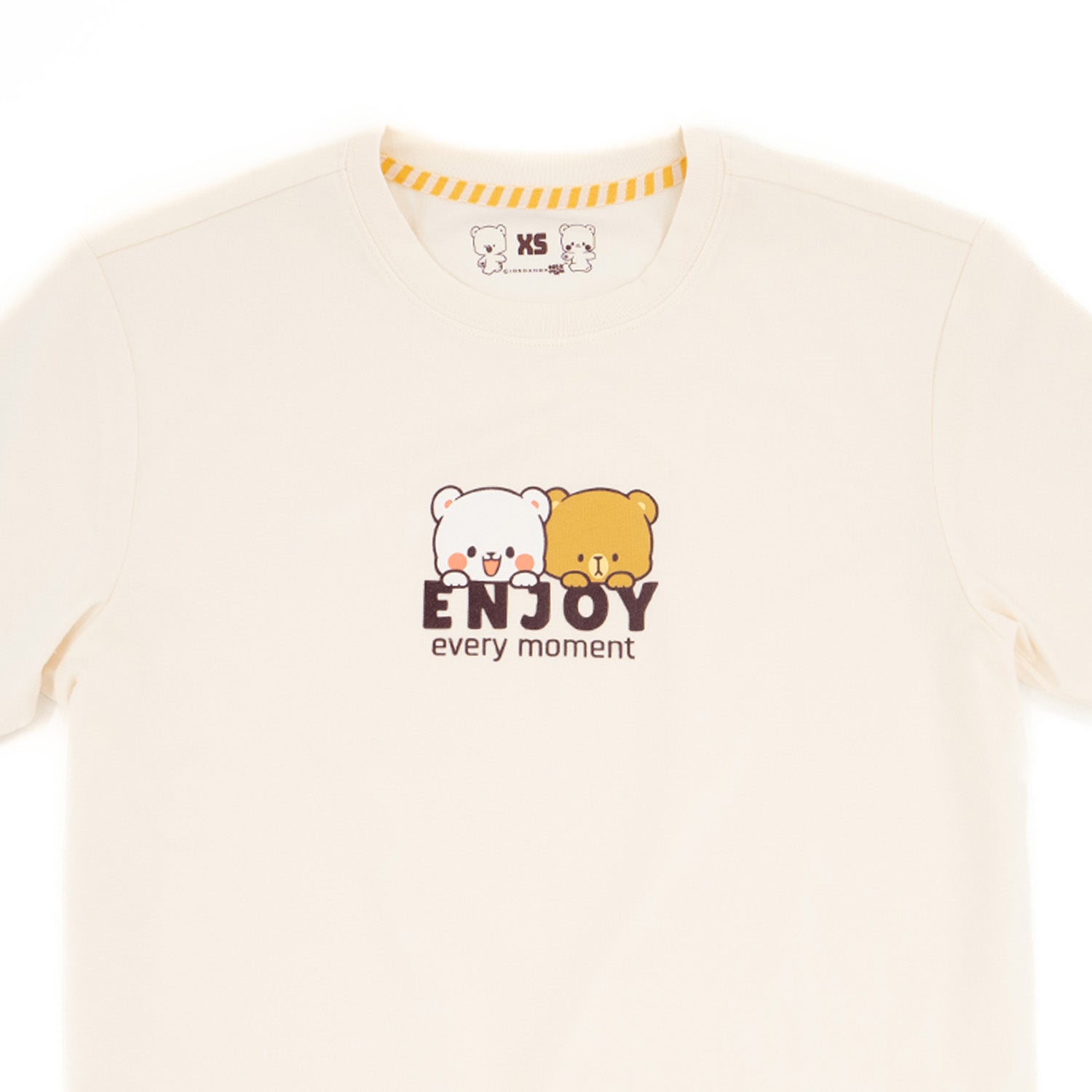 Milk Mocha Bear: Giordano x Milk Mocha Bear: Enjoy Every Moment T-Shirts Milk Mocha Bear