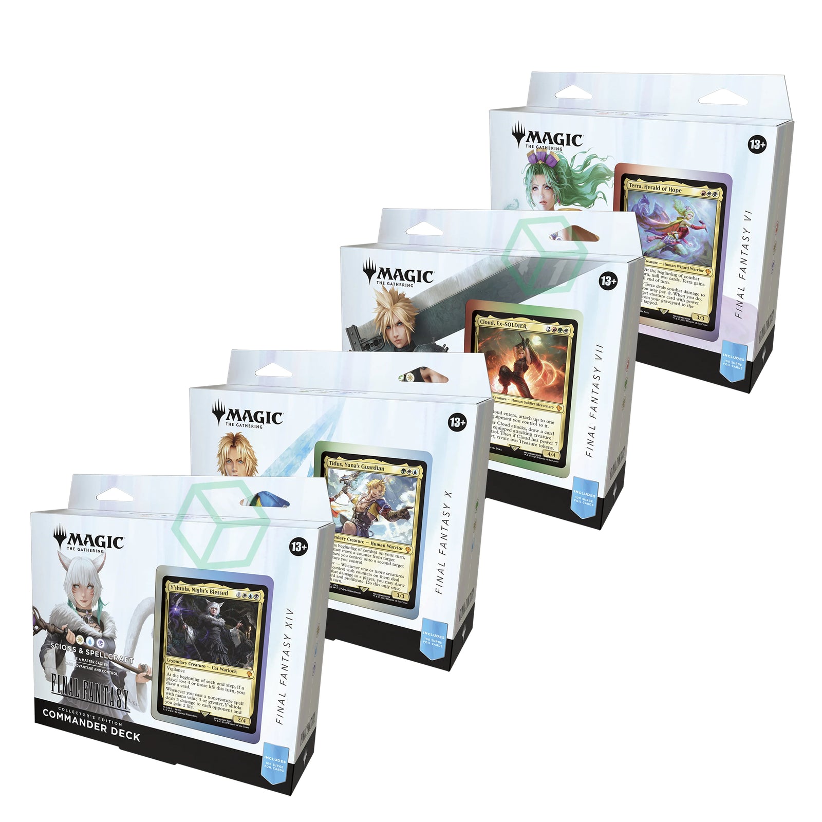 Magic: The Gathering TCG: Final Fantasy Collector Premium Edition Commander Decks - Includes All 4 Surge Foil Decks Card Game Wizards of the Coast