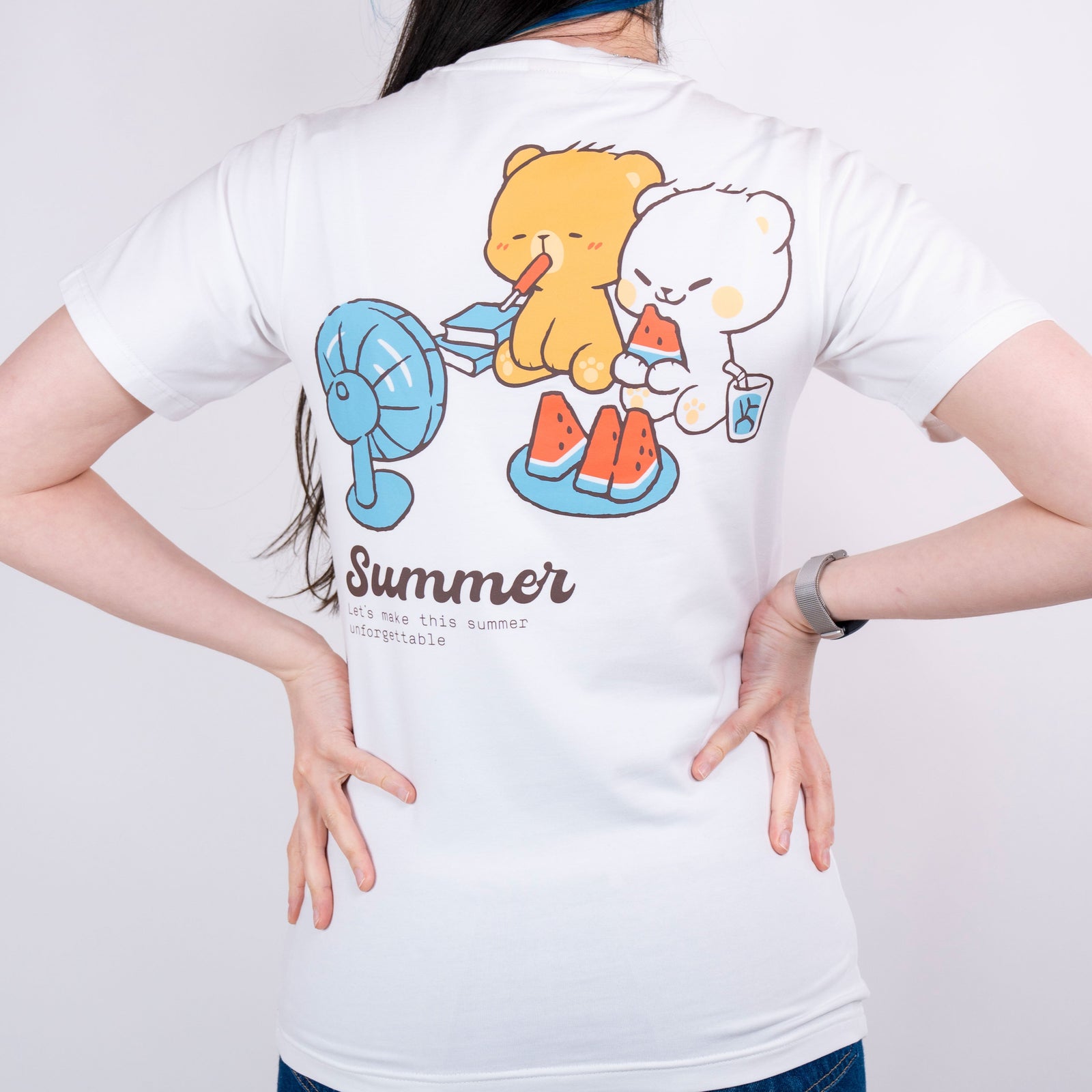 Milk Mocha Bear: Summer Watermelon T-Shirt T-Shirts Milk Mocha Bear