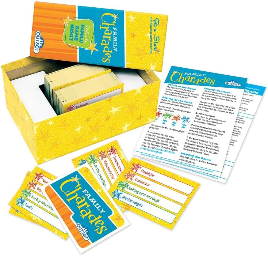 Family Charades - Retro Design [Board Game, 3+ Players] Board Game Outset Media