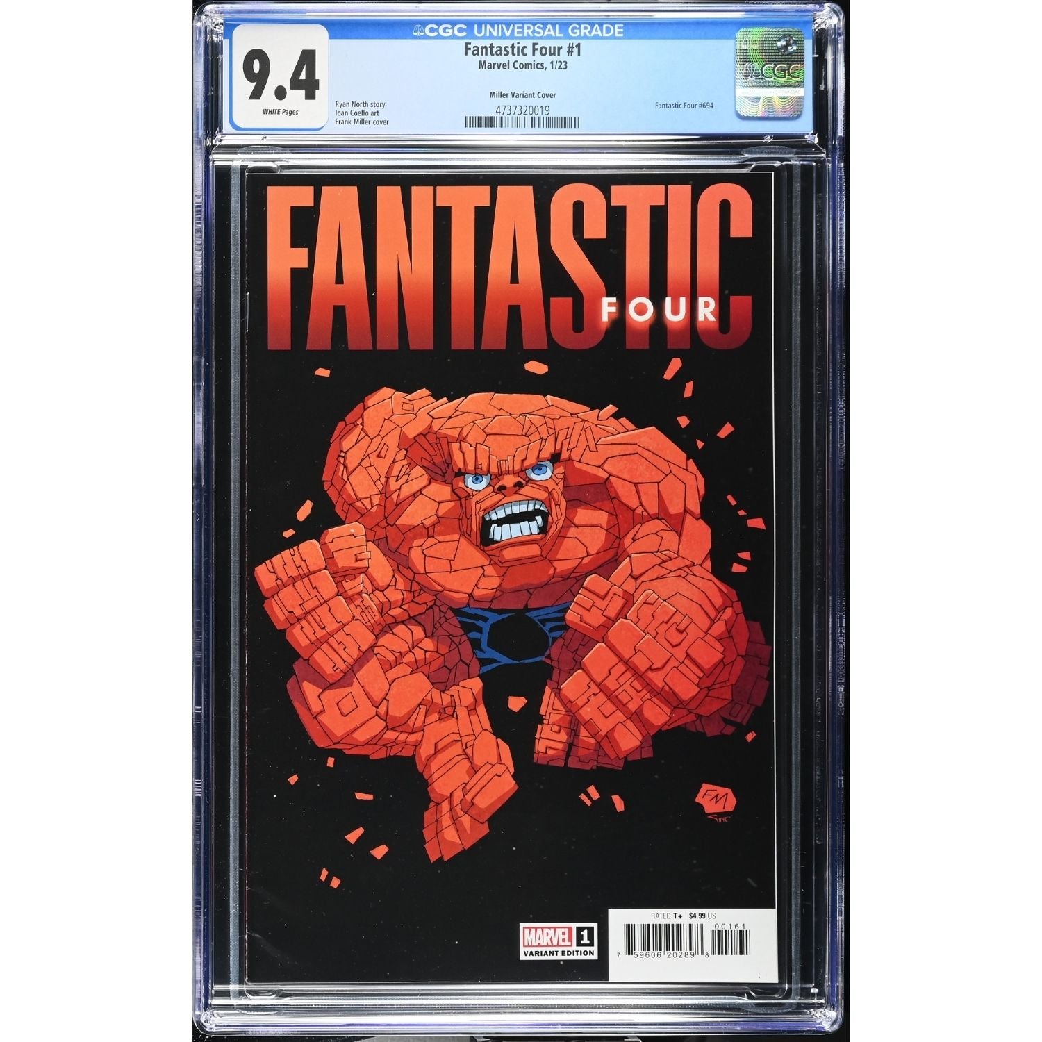 Fantastic Four: #1 [Frank Miller CGC 9.4 - 1:400] 2022 Comics Marvel Comics
