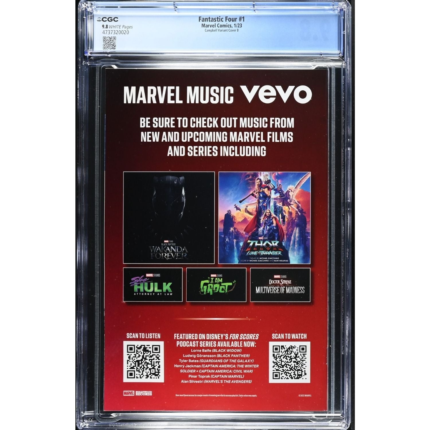 Fantastic Four: #1 [J Scott Campbell CGC 9.8 - 1:200] 2023 Comics Marvel Comics