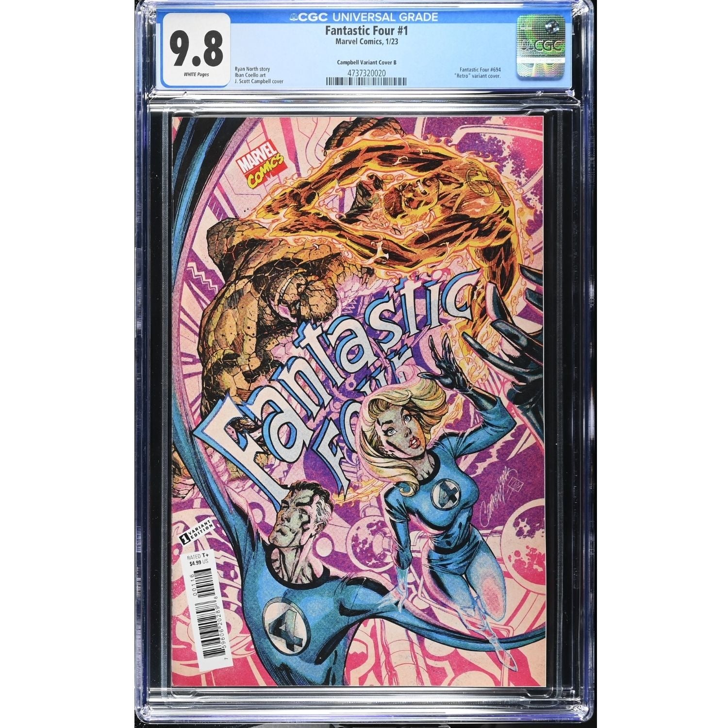 Fantastic Four: #1 [J Scott Campbell CGC 9.8 - 1:200] 2023 Comics Marvel Comics