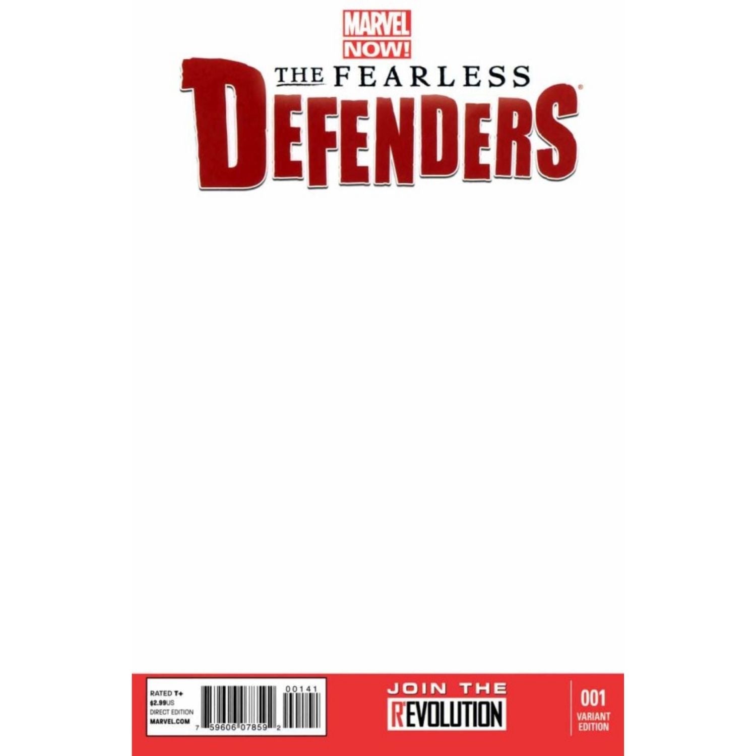 Fearless Defenders: #1 [Blank Var CVR E] 2013 Comics Marvel Comics
