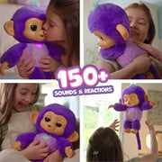 Fingerlings Cute n Cuddles Monkey - Purple Toys & Games WowWee