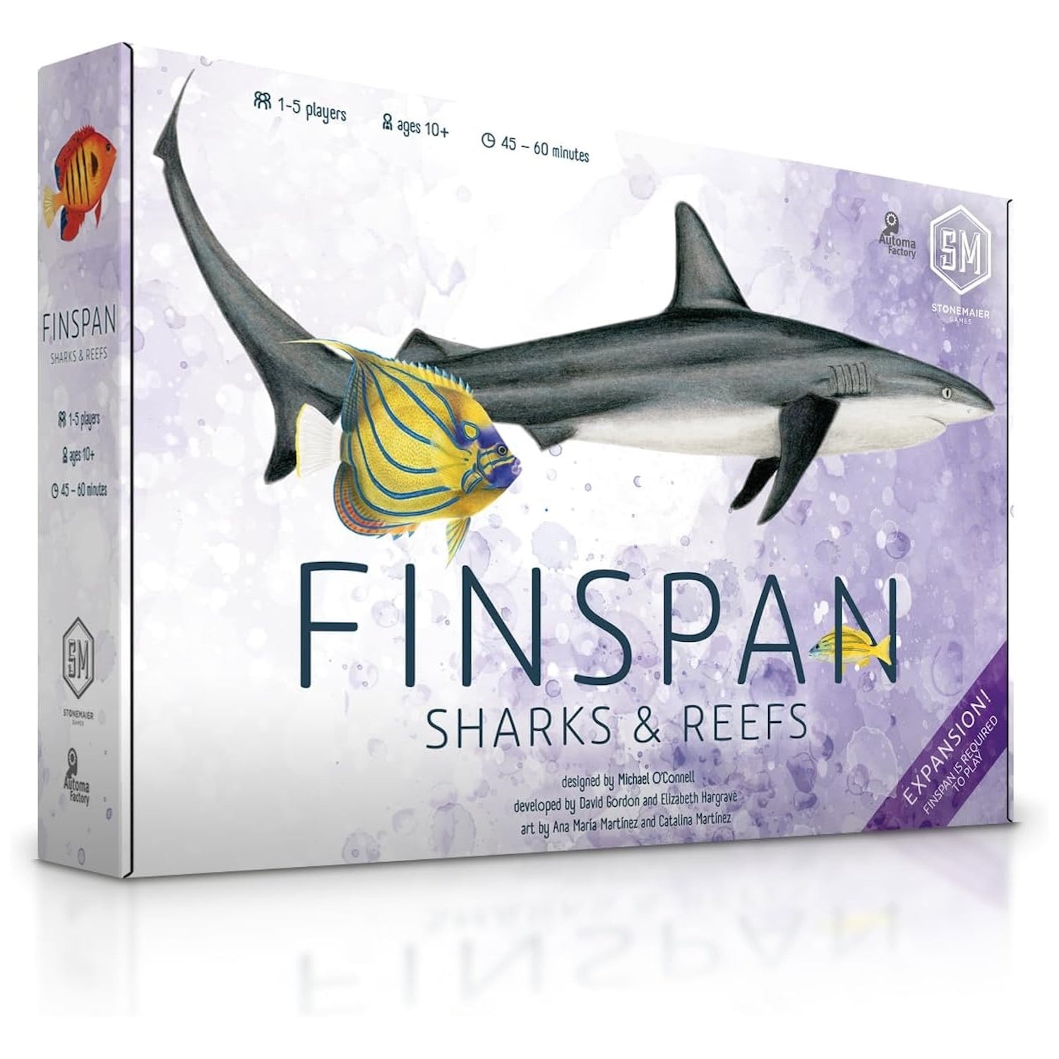 Finspan: Sharks and Reefs Expansion [Board Game, 1-5 Players] Board Game Stonemaier Games