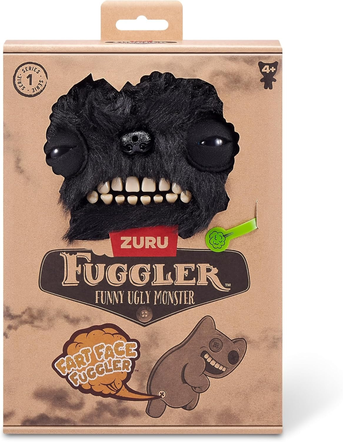 Fuggler: Fart Face Series 1 - Munch Munch Black Long Ugly Monster Plush Toy Plushies Zuru