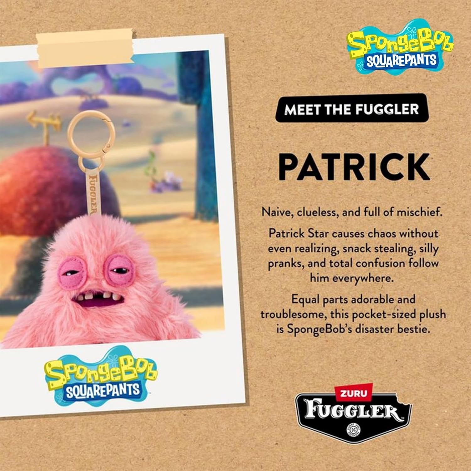 Fuggler: Spongbob - Patrick Star Keychain Memorabilia Zuru