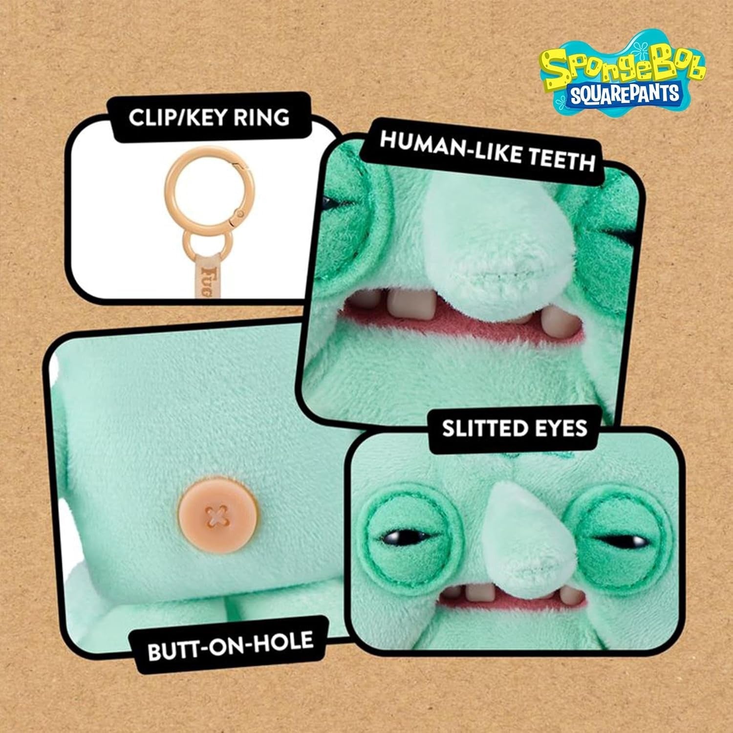 Fuggler: SpongeBob - Squidward Keychain Memorabilia Zuru
