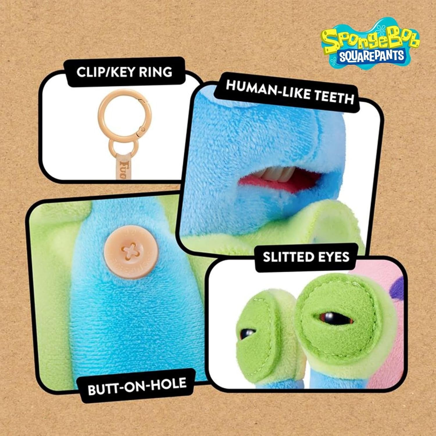 Fuggler: Spongebob - Gary the Snail Keychain Memorabilia Zuru