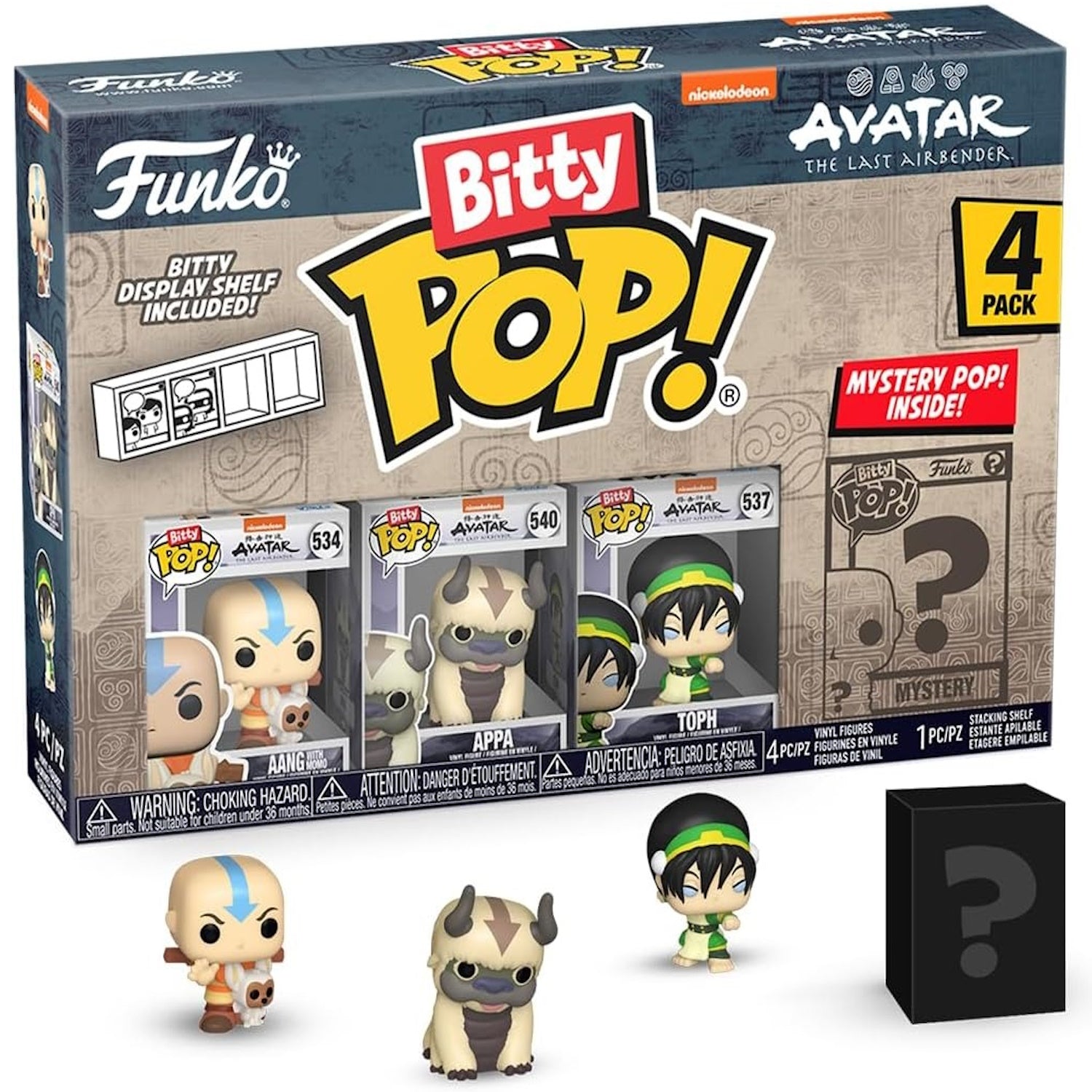 Funko Bitty Pop!: Avatar the Last Airbender - Aang / Appa / Toph / Random Toys & Games Funko