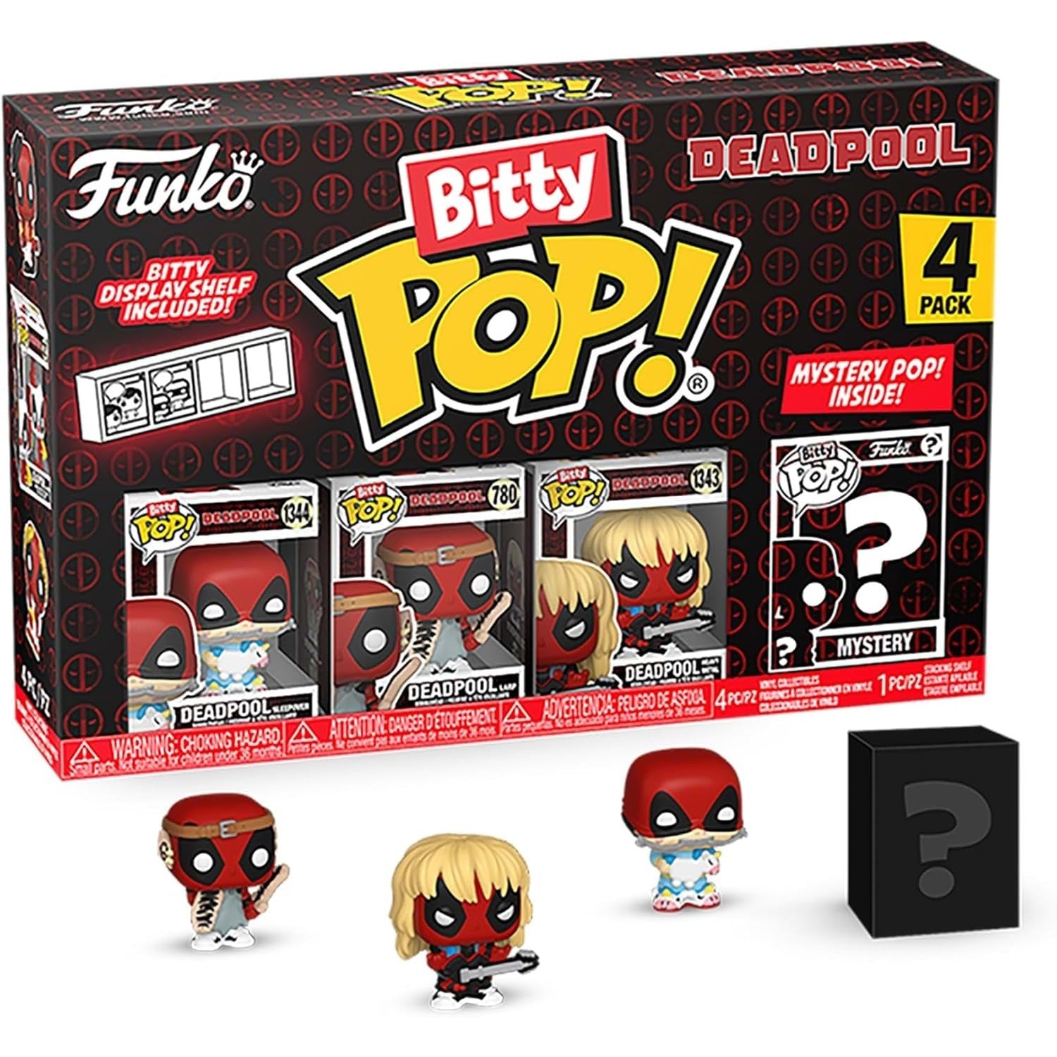 Funko Bitty Pop! Deadpool Sleepover 4 Pack Vinyl Figure Toys & Games Funko
