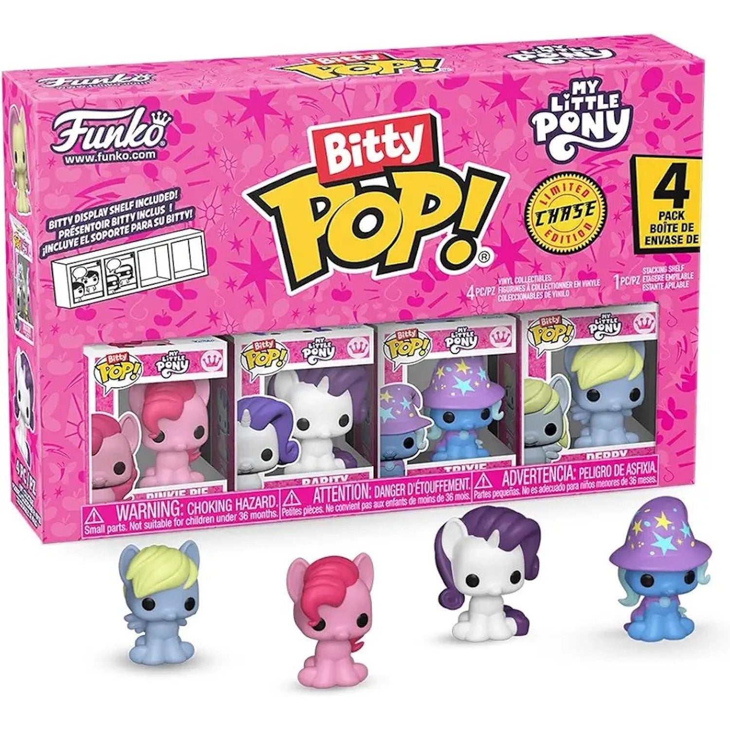 Funko Bitty Pop!: My Little Pony - Pinkie Pie/Rarity/Trixie/Random 4 Pack Vinyl Bitty Figures Toys & Games Funko