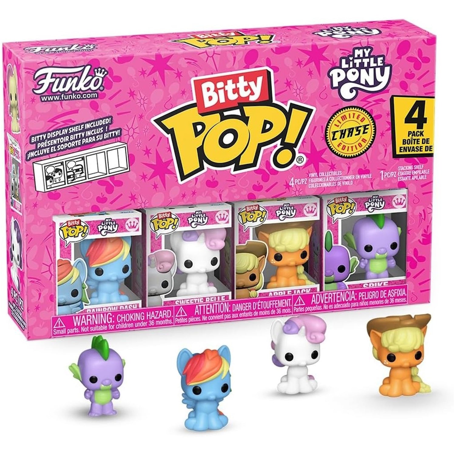 Funko Bitty Pop!: My Little Pony - Rainbow Dash/Sweetie Belle/Applejack/Random 4 Pack Vinyl Bitty Figures Toys & Games Funko