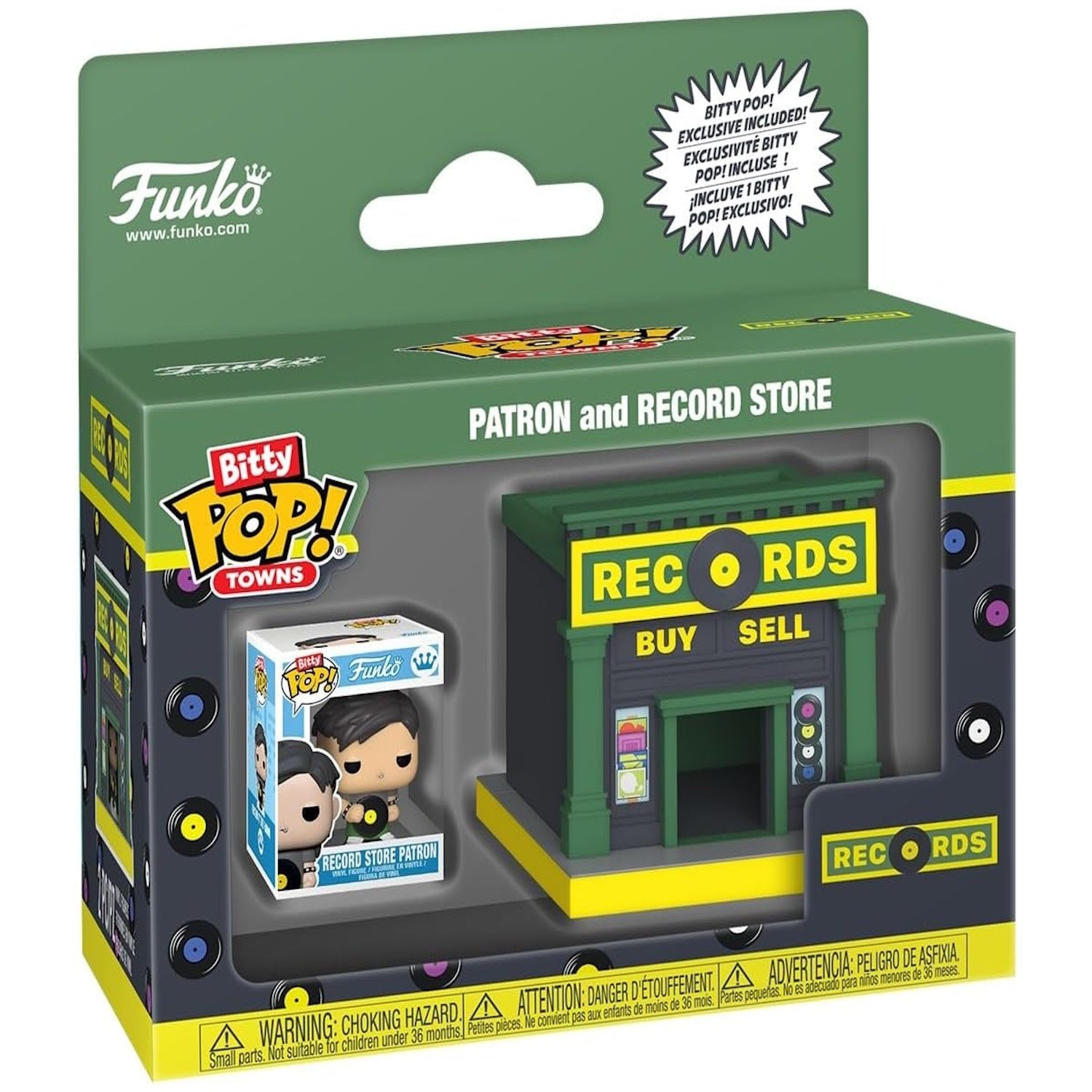 Funko Bitty Pop! Town: Bitty City - Patron and Record Store Toys & Games Funko
