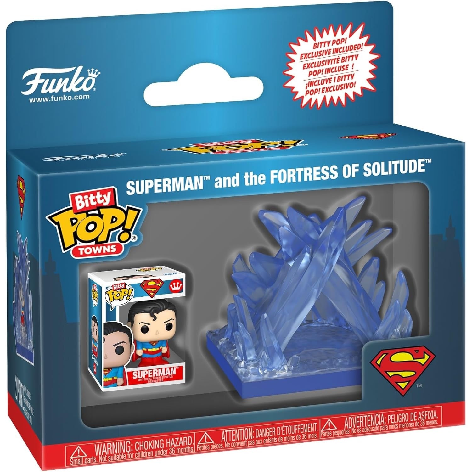 Funko Bitty Pop! Town: DC - Superman and the Fortress of Solitude Vinyl Figure Toys & Games Funko