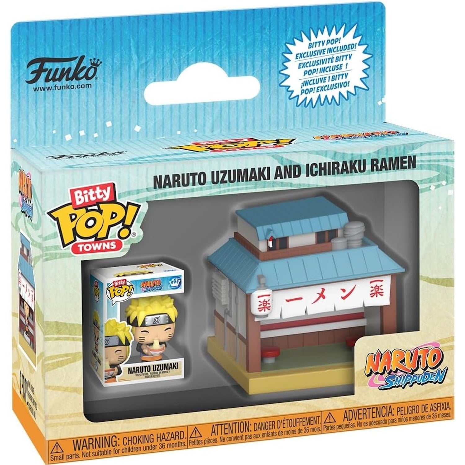 Funko Bitty Pop! Town: Naruto Shippuden - Naruto Uzumaki and Ichiraku Ramen Toys & Games Funko
