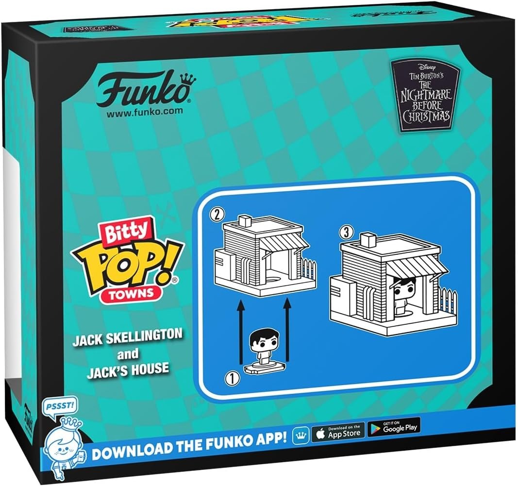 Funko Bitty Pop! Town: The Nightmare Before Christmas - Jack Skellington and Jack's House Vinyl Figure Toys & Games Funko