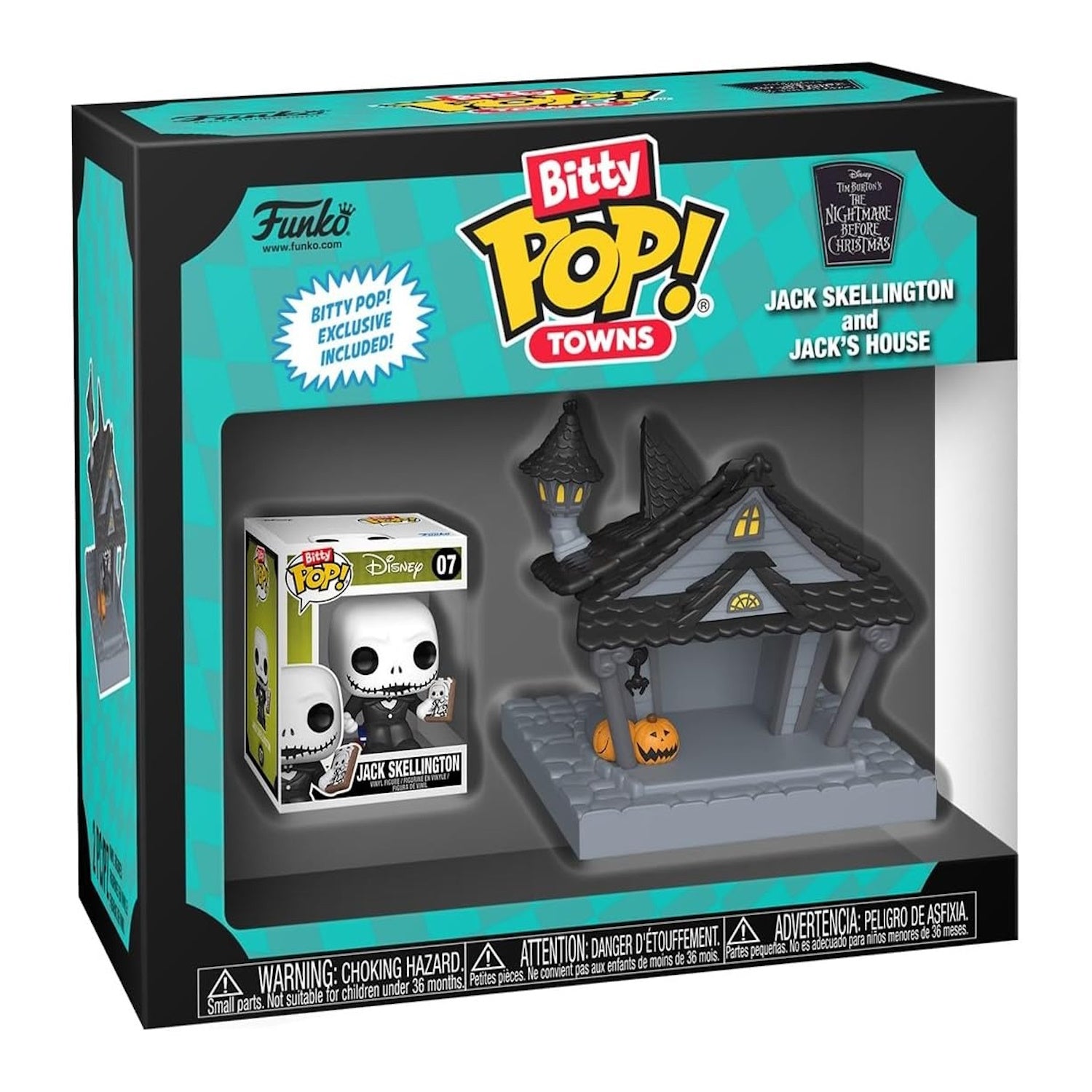 Funko Bitty Pop! Town: The Nightmare Before Christmas - Jack Skellington and Jack's House Vinyl Figure Toys & Games Funko