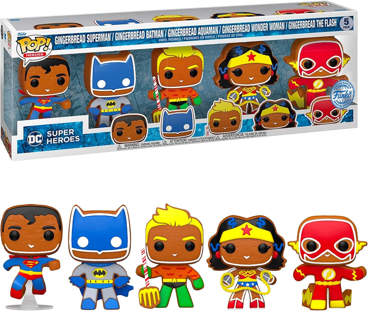 Funko Pop! Heroes: DC Holiday - Gingerbread Vinyl Figure 5-Pack - Walmart Exclusive Toys & Games Funko   