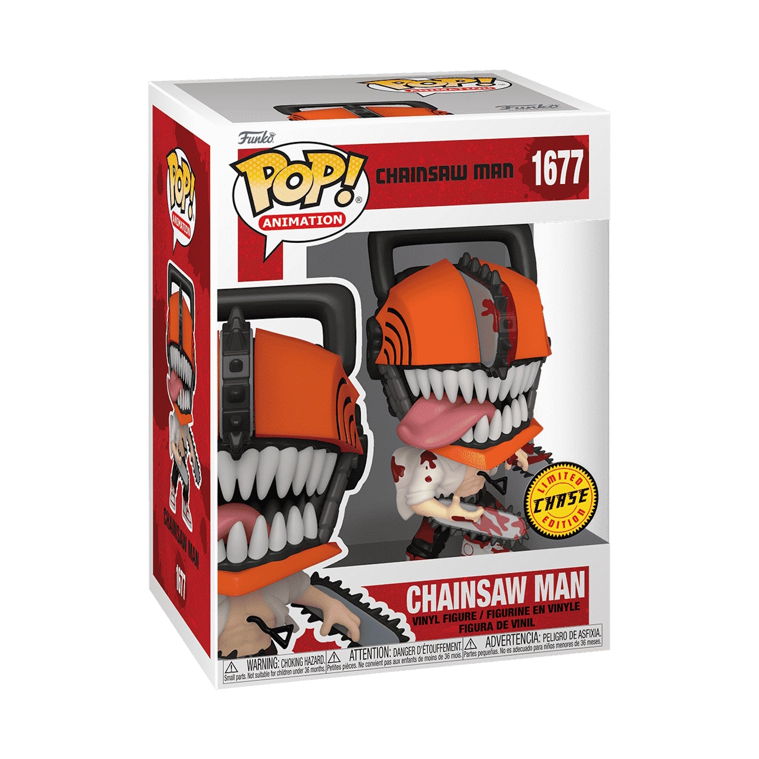 Funko Pop! Animation: Chainsaw Man - Chainsaw Man Vinyl Figure #1677 - Chase Edition Toys & Games Funko