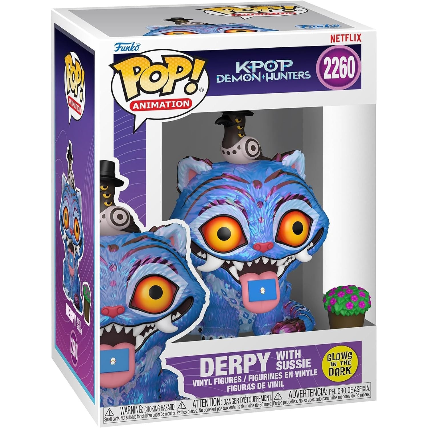 Funko Pop! Animation: Kpop Demon Hunters - Derpy with Sussie Glow in the Dark Vinyl Figure #2260 Toys & Games Funko