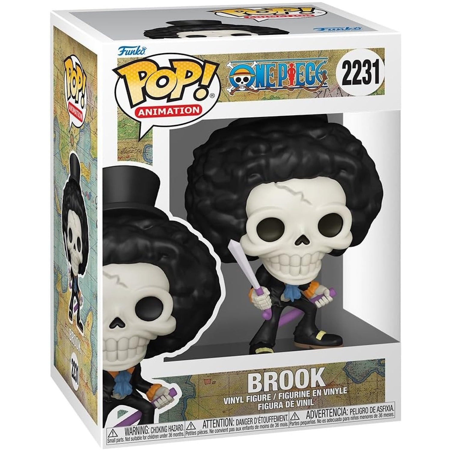 Funko Pop! Animation: One Piece - Brook with Soul Solid Vinyl Figure #2231 Toys & Games Funko