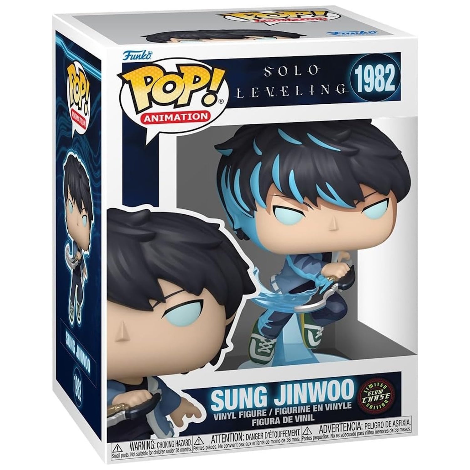 Funko Pop! Animation: Solo Leveling - Sung Jinwoo Vinyl Figure #1982 Glow Chase Toys & Games Funko