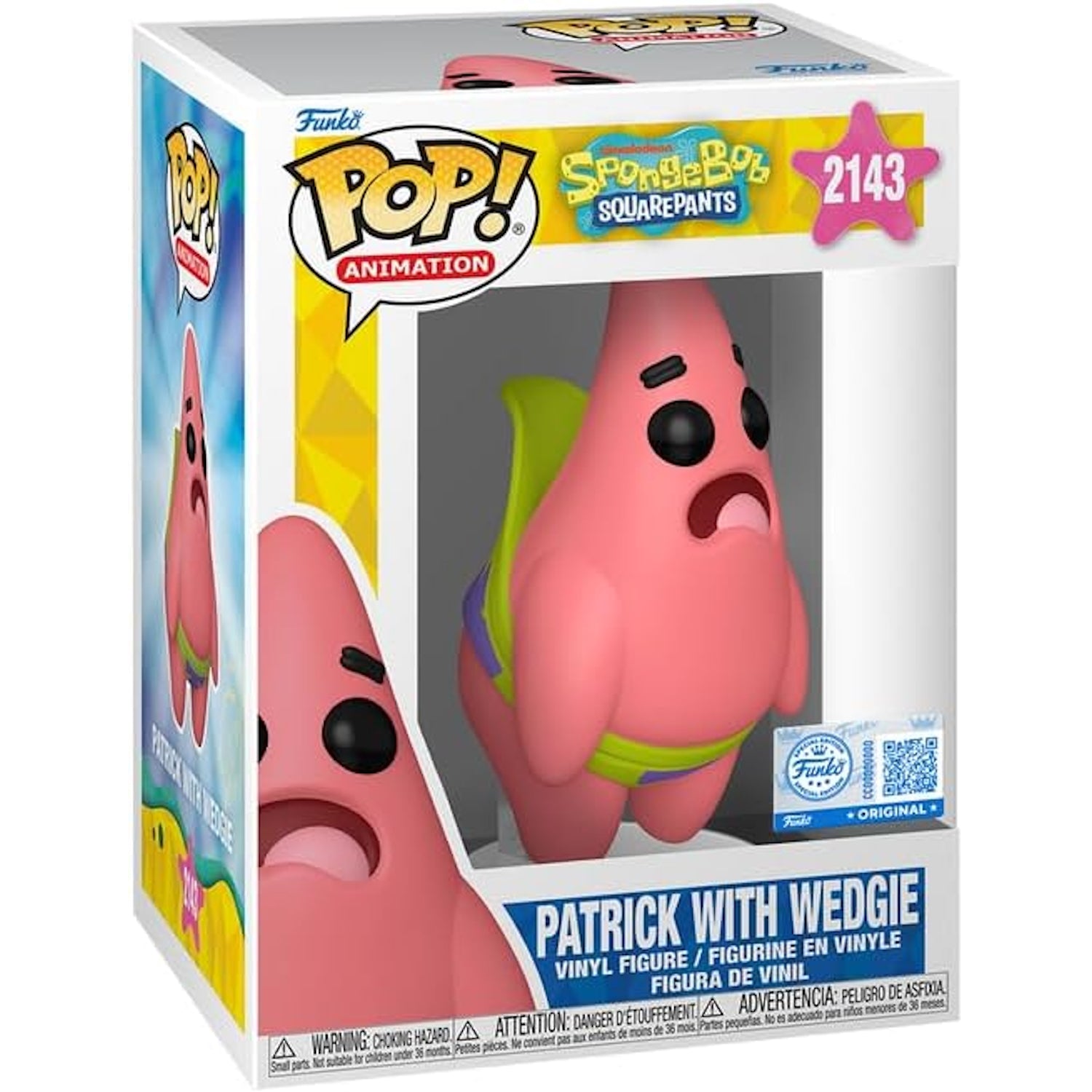Funko Pop! Animation: Spongebob Squarepants - Patrick With Wedgie Vinyl Figure #2143 Toys & Games Funko