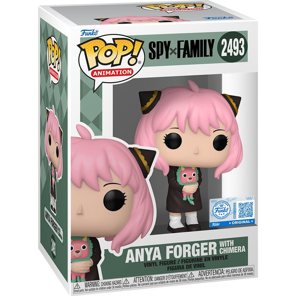 Funko Pop! Animation: Spy x Family - Anya Forger Vinyl Figure - with Chimera #2493 Toys & Games Funko