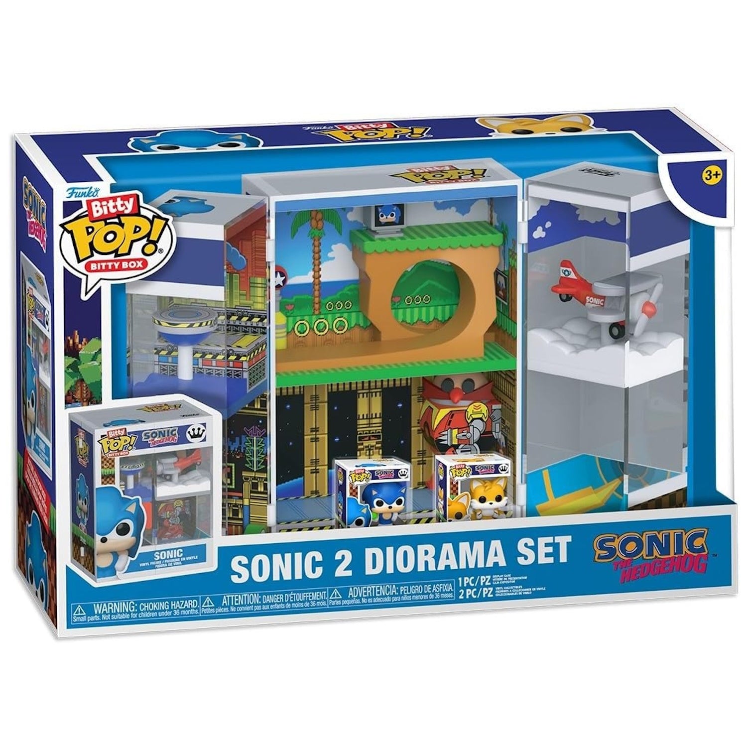 Funko Pop! Bitty Boxes: Sonic the Hedgehog - Sonic 2 Diorama Set Toys & Games Funko