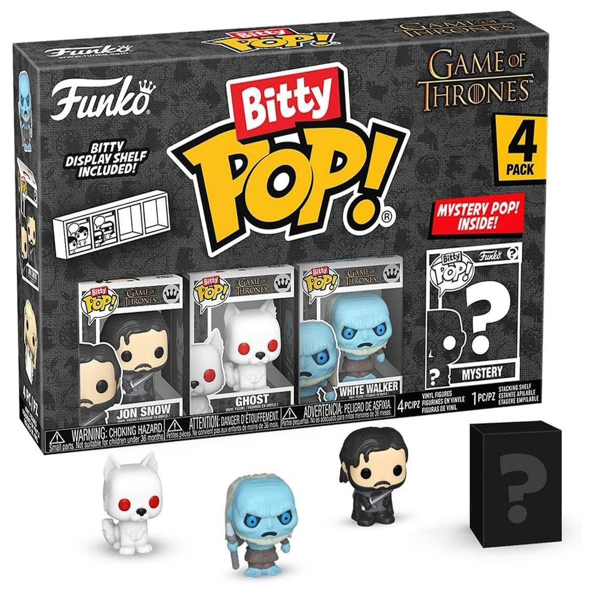 Funko Pop! Bitty: Game of Thrones Shelf - Jon Snow - Ghost - White Walker - Mystery Figure Toys & Games Funko