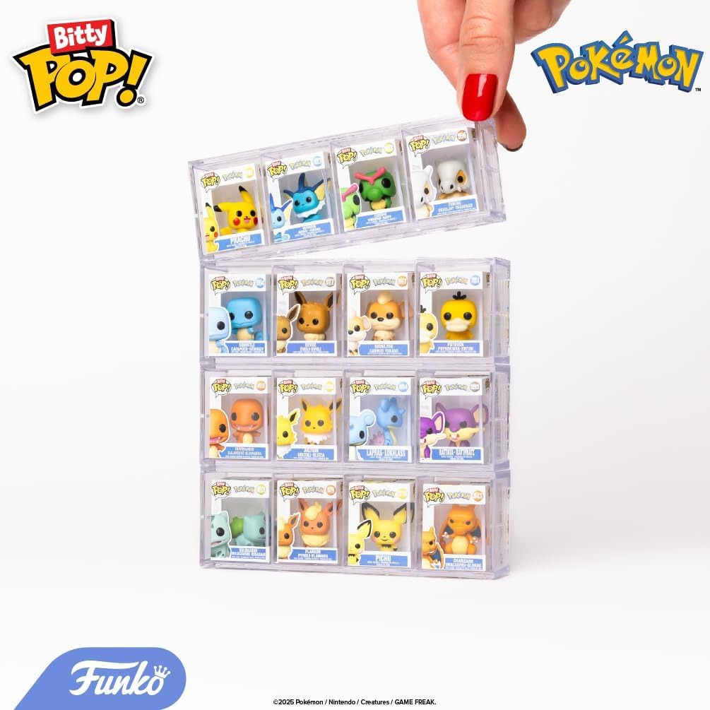 Funko Pop! Bitty Shelf: 4 Pokemon Figures [Pikachu, Vaporeon, Caterpie, Cubone Toys & Games Funko