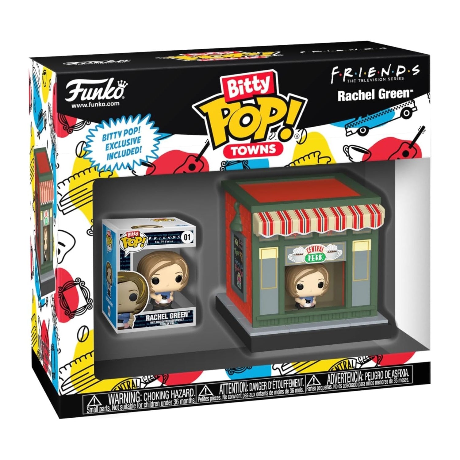 Funko Pop! Bitty Town: Friends - Rachel Green and Central Perk Toys & Games Funko