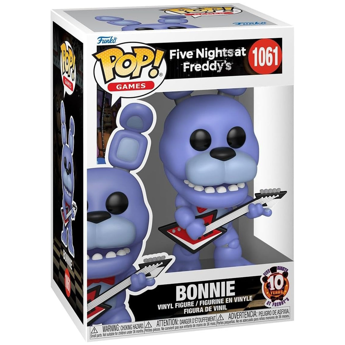 Funko Pop! Games: Five Nights at Freddy's - Bonnie with Guitar 10th Anniversary Vinyl Figure #1061 Toys & Games Funko