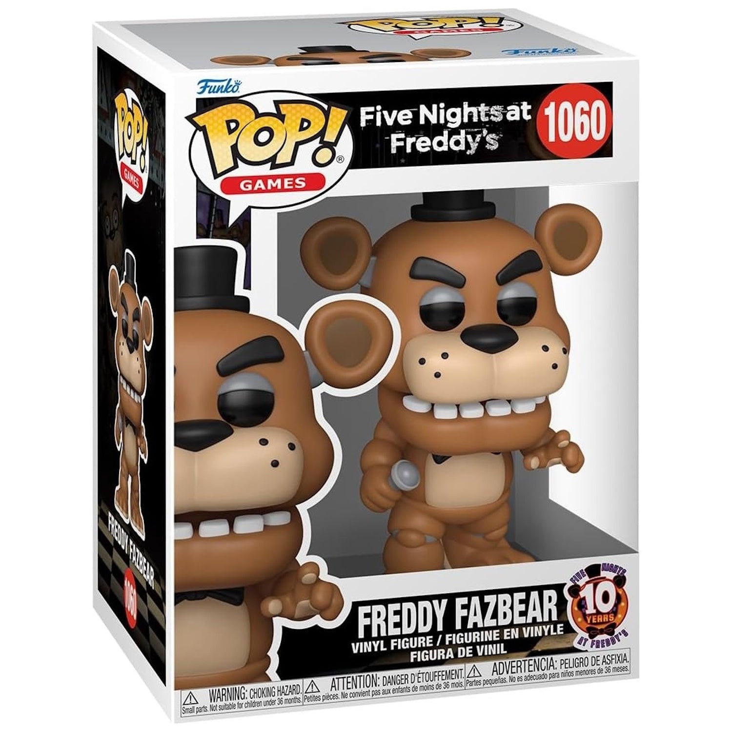 Funko Pop! Games: Five Nights at Freddy's - Freddy Fazbear 10th Anniversary - Vinyl Figure #1060 Toys & Games Funko
