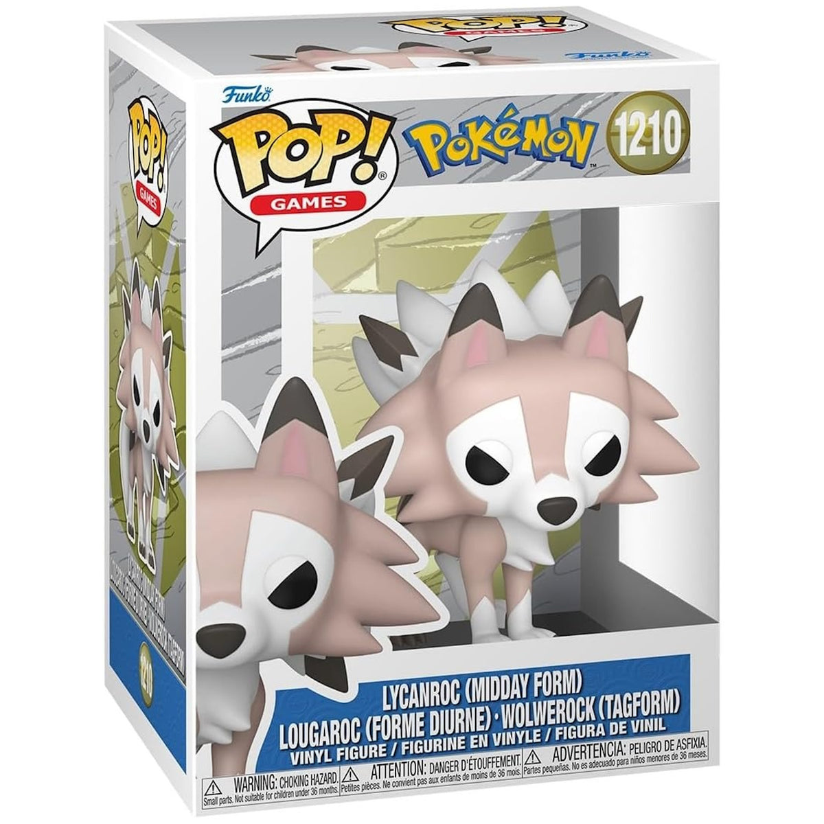 Funko Pop! Games: Pokemon - Lycanroc Midday Form Vinyl Figure #1210 Toys & Games Funko