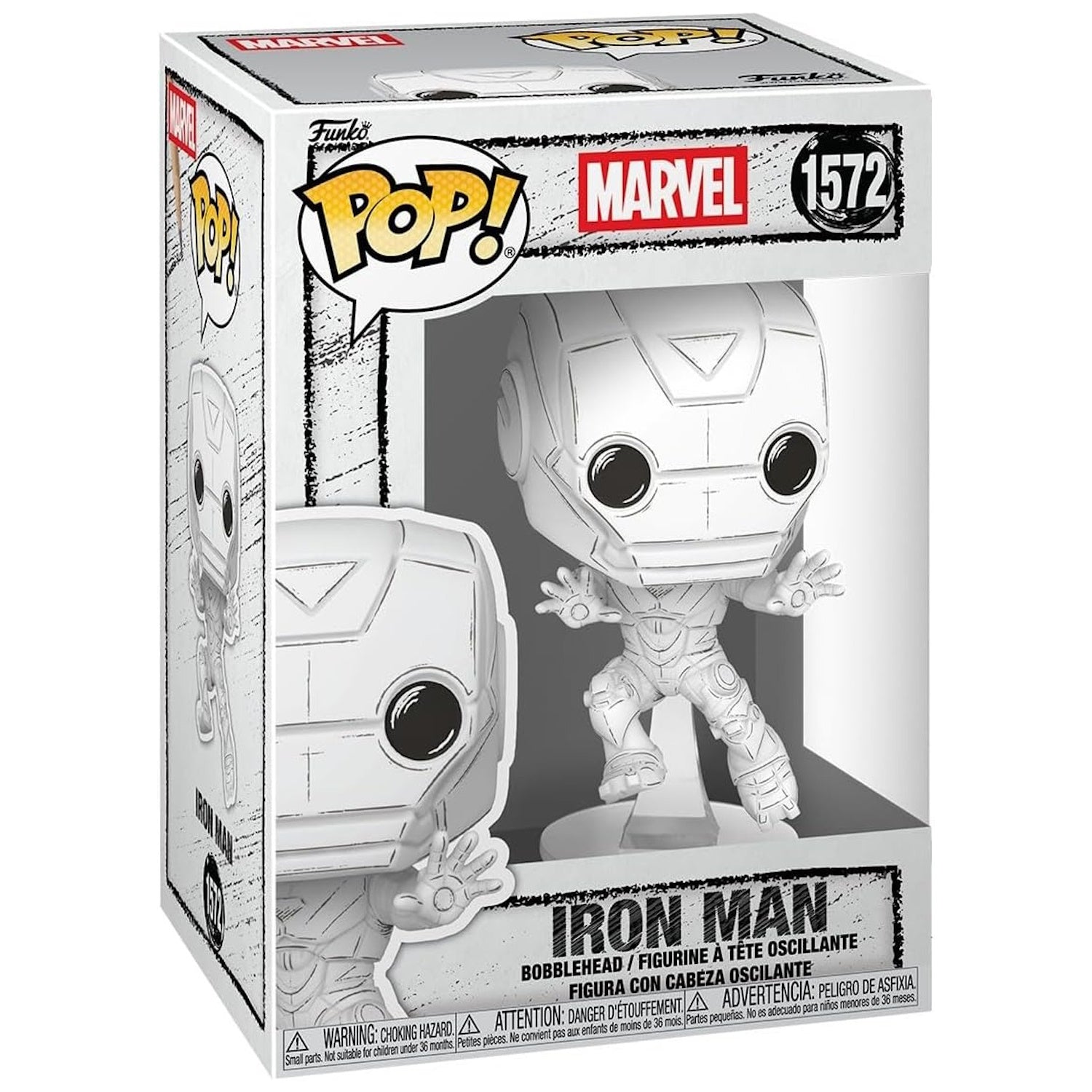 Funko Pop! Marvel: Sketched Iron Man Bobblehead Vinyl Figure #1572 Toys & Games Funko