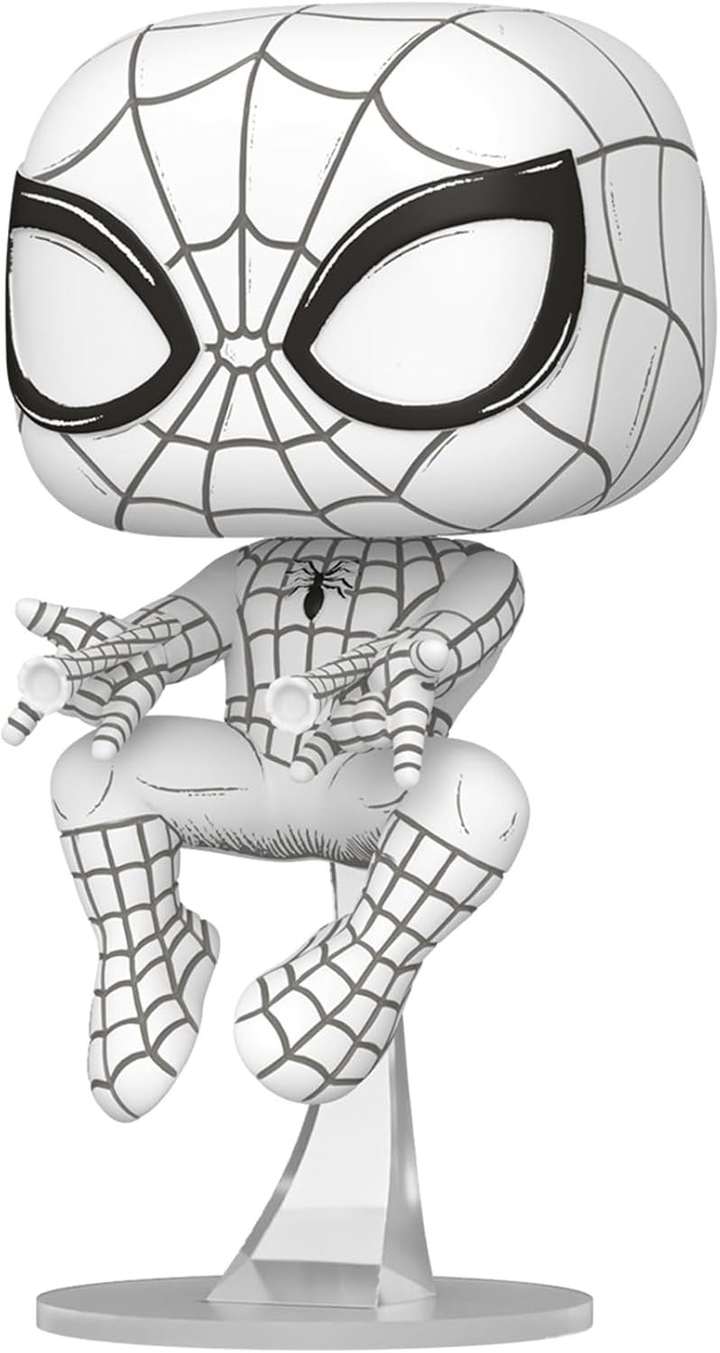 Funko Pop! Marvel: Sketched Spider-Man Bobblehead Vinyl Figure #1574 Toys & Games Funko
