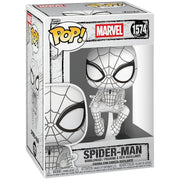 Funko Pop! Marvel: Sketched Spider-Man Bobblehead Vinyl Figure #1574 Toys & Games Funko