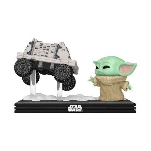 Funko Pop! Moment: Star Wars the Mandalorian and Grogu - Grogu with Polar Mouse Droid Bobblehead #840 Toys & Games Funko