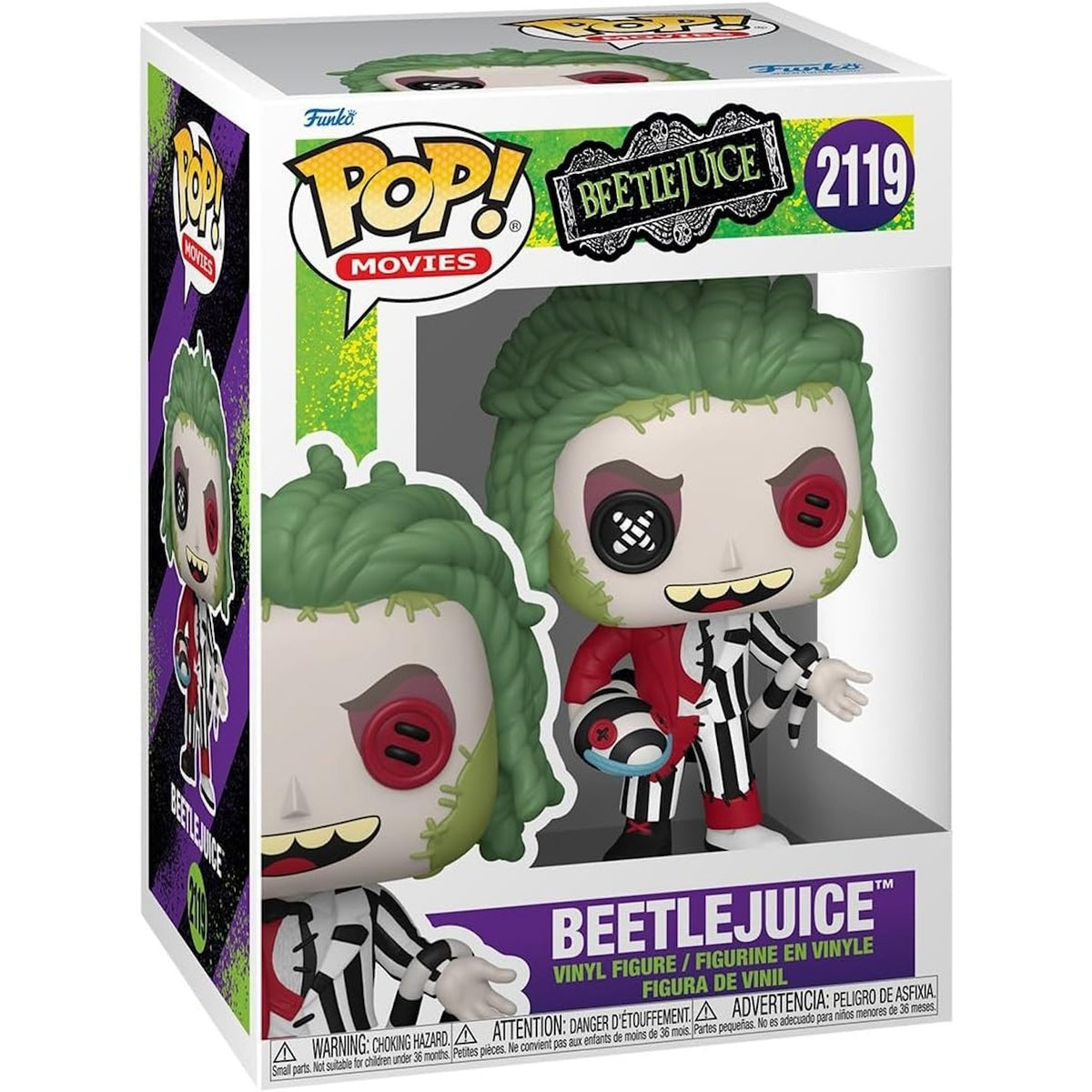 Funko Pop! Movies: Beetlejuice - BeetlejuicePatchwork Vinyl Figure #2119 Toys & Games Funko