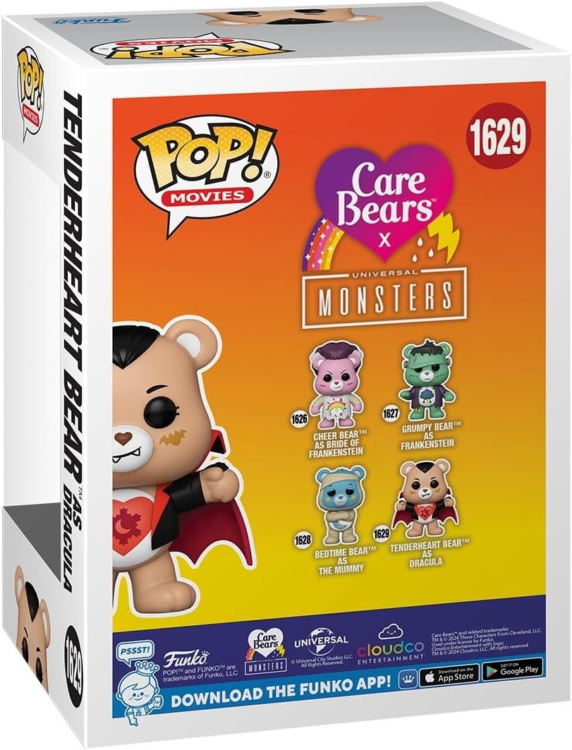 Funko Pop! Movies: Care Bears x Monsters - Tenderheart Bear Dracula #1629 Toys & Games Funko